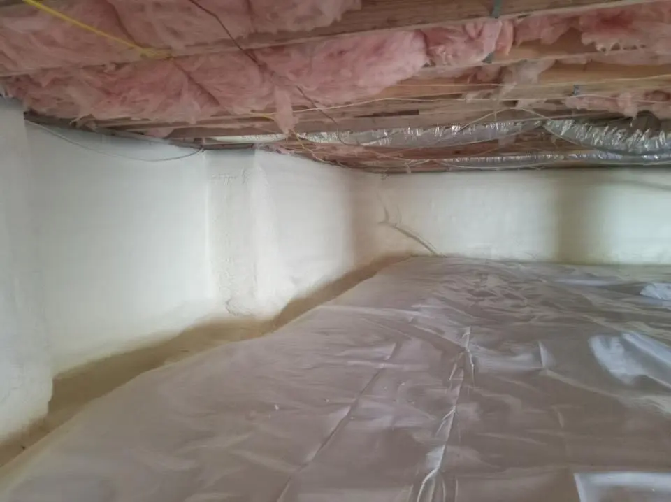 Crawl space encapsulation with closed-cell spray foam for Commercial Roof Restoration in East Port Orchard